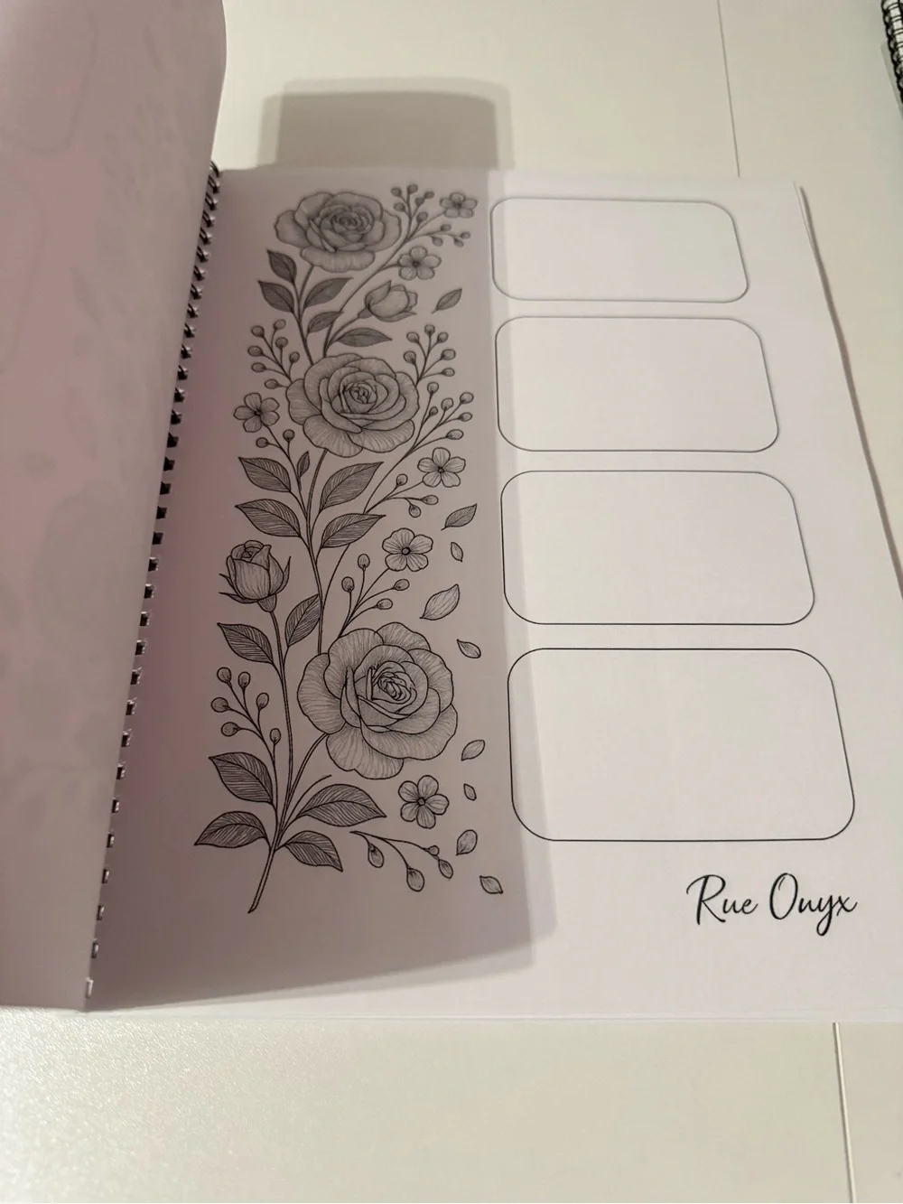Spiral Journal Notebook - White Floral Cover